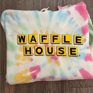 Waffle House Tie-Dye Hoodie - Pastel Multicolor